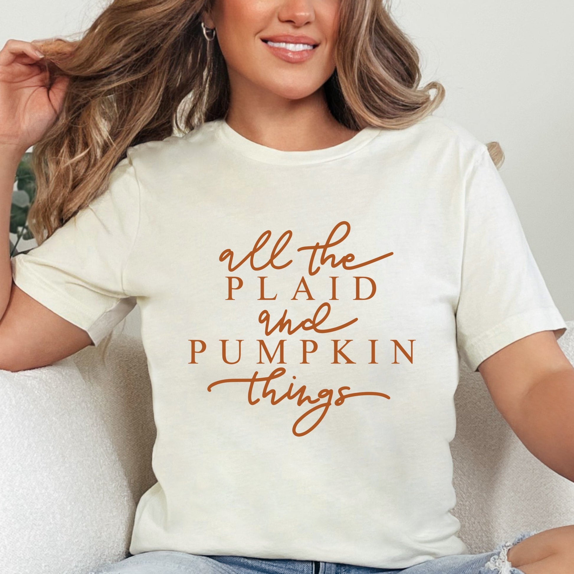 All The Plaid and Pumpkin Things - Women's Short Sleeve Graphic T-Shirt