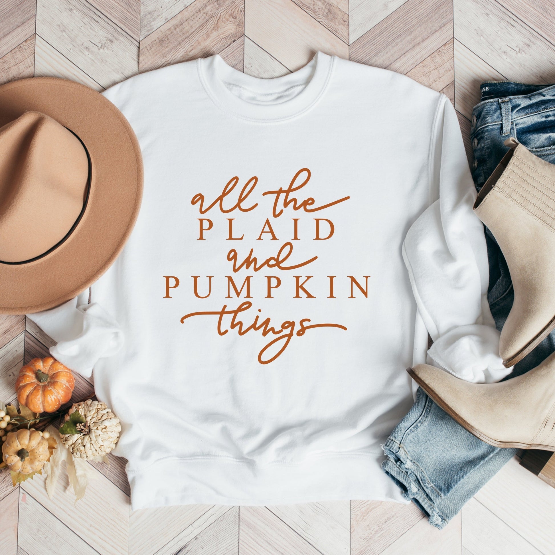 All The Plaid and Pumpkin Things - Women's Graphic Sweatshirt