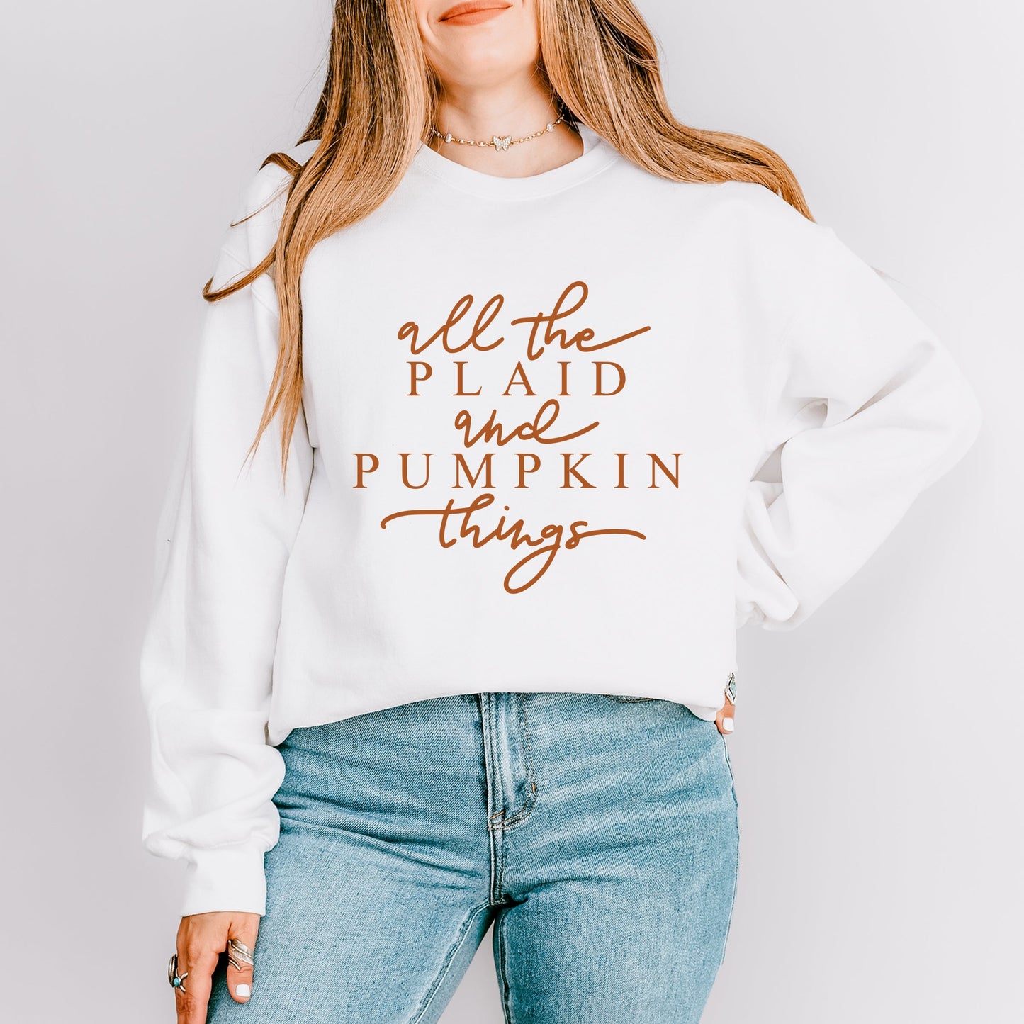All The Plaid and Pumpkin Things - Women's Graphic Sweatshirt