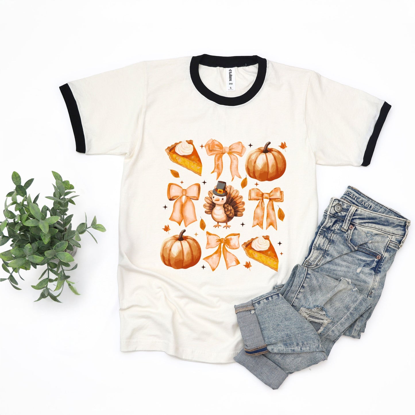 Coquette Turkey Pie - Women's Ringer Graphic T-Shirt