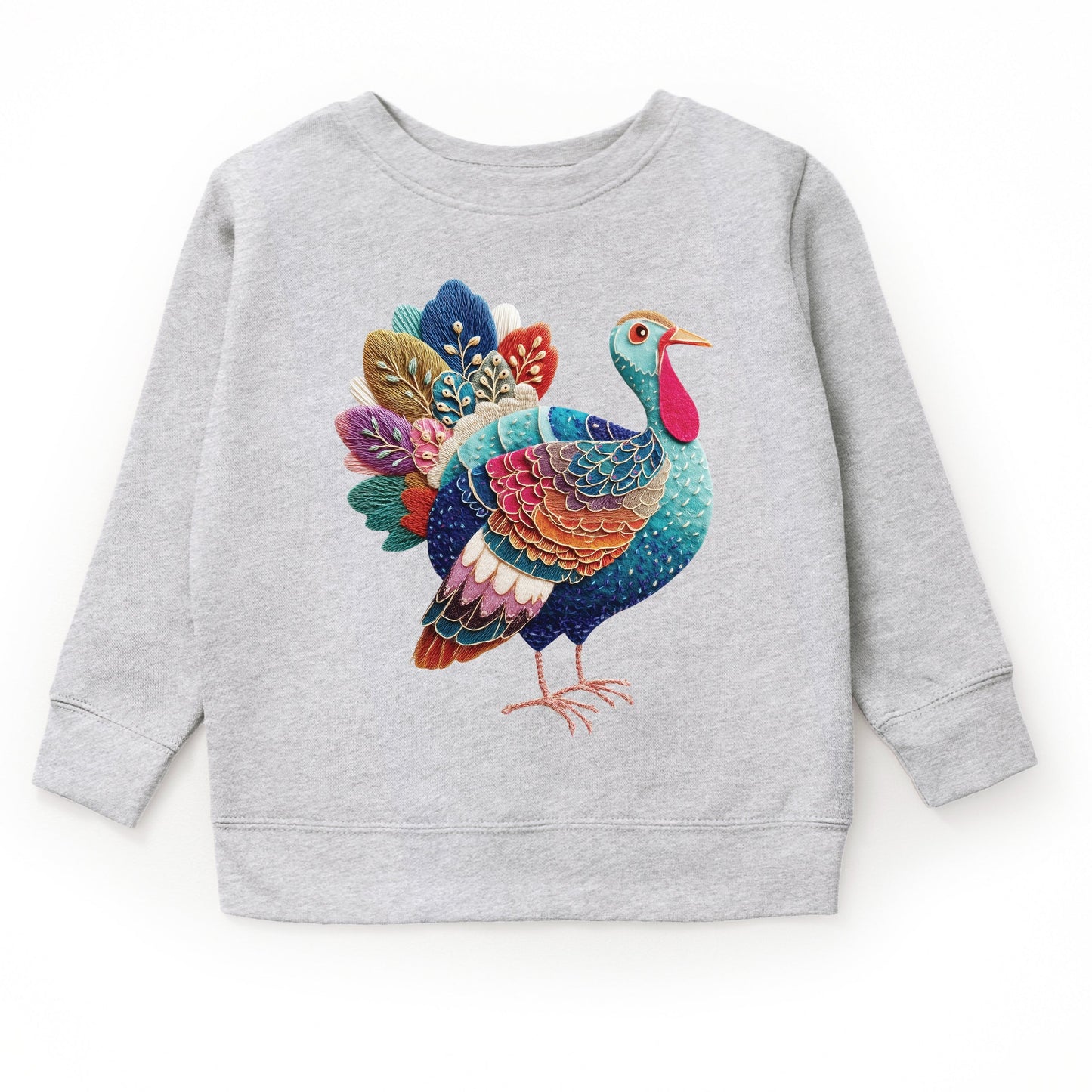 Turkey Patchwork Print - Youth Graphic Sweatshirt