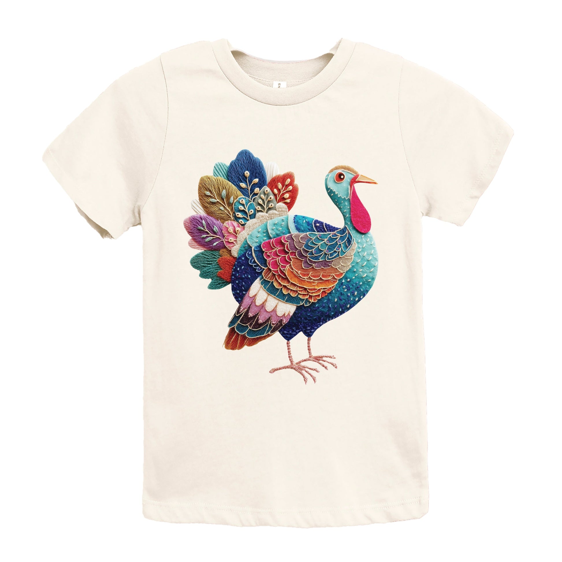 Turkey Patchwork Print - Youth Short Sleeve Graphic T-Shirt