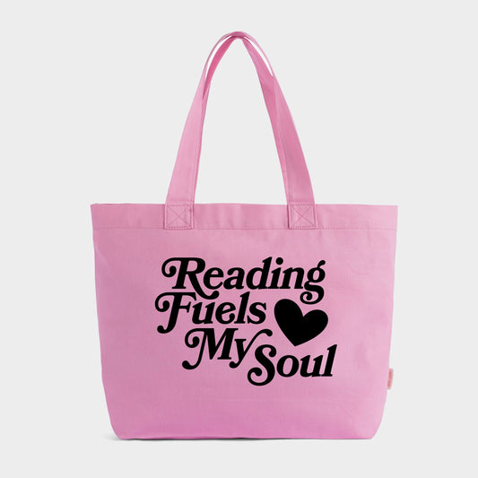 Reading Fuels My Soul - Zippered Canvas Tote