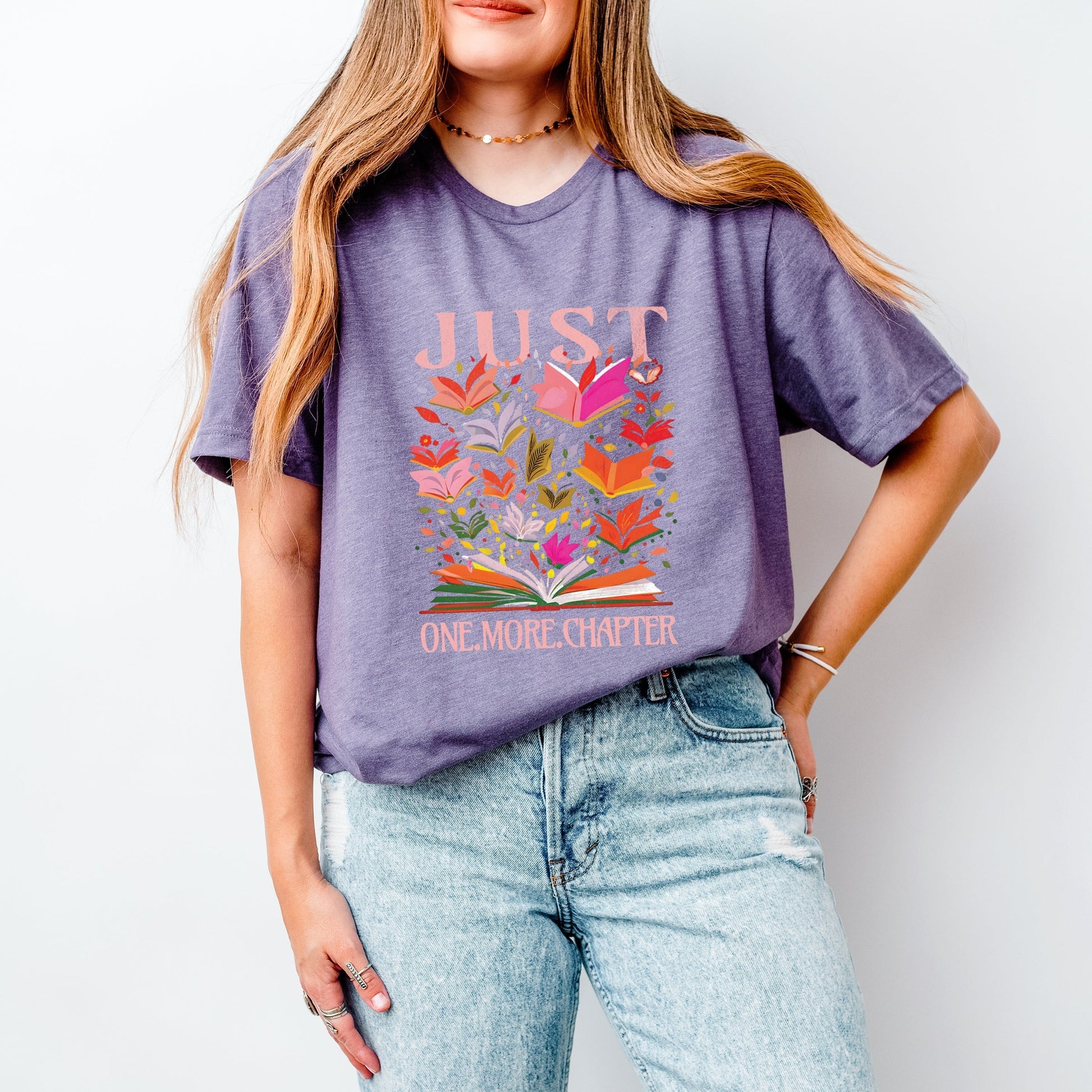 Just One More Chapter Books - Womens Short Sleeve Graphic T-Shirt
