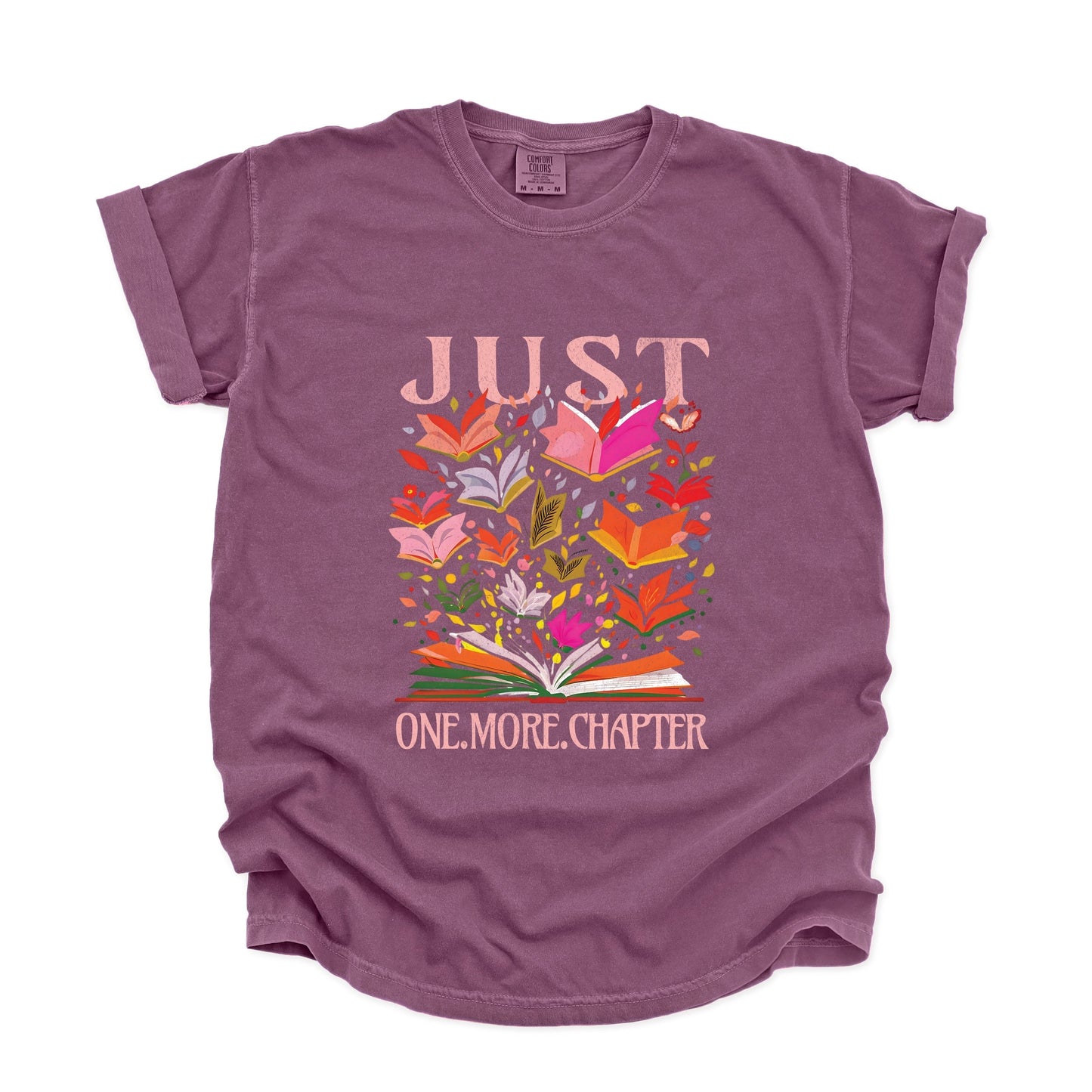 Just One More Chapter Books - Women's Garment Dyed Graphic T-Shirt