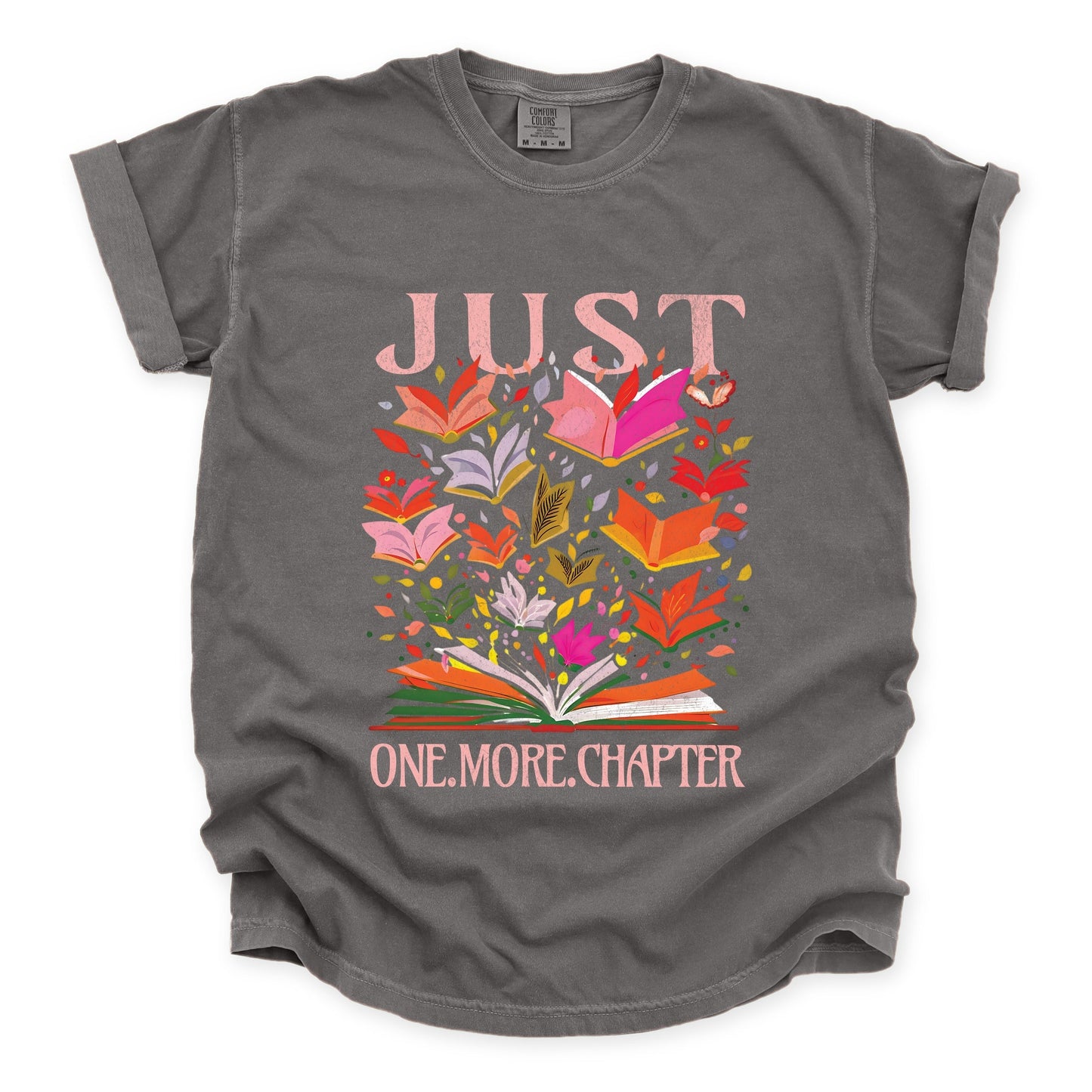 Just One More Chapter Books - Women's Garment Dyed Graphic T-Shirt