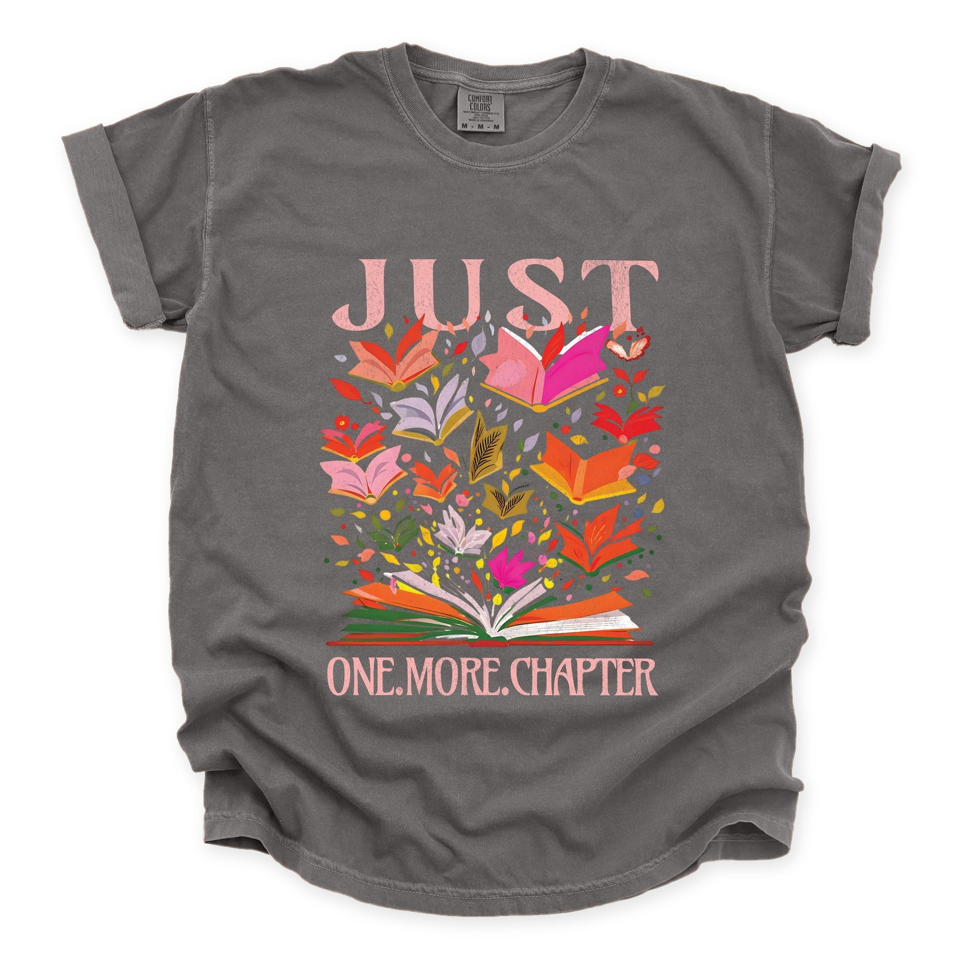 Just One More Chapter Books - Women's Garment Dyed Graphic T-Shirt