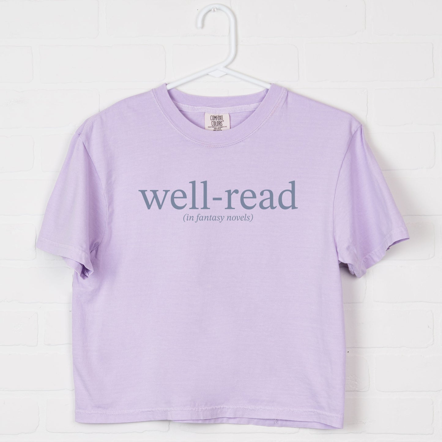 Well-Read In Fantasy Novels - Women's Boxy Crop Top Graphic T-Shirt