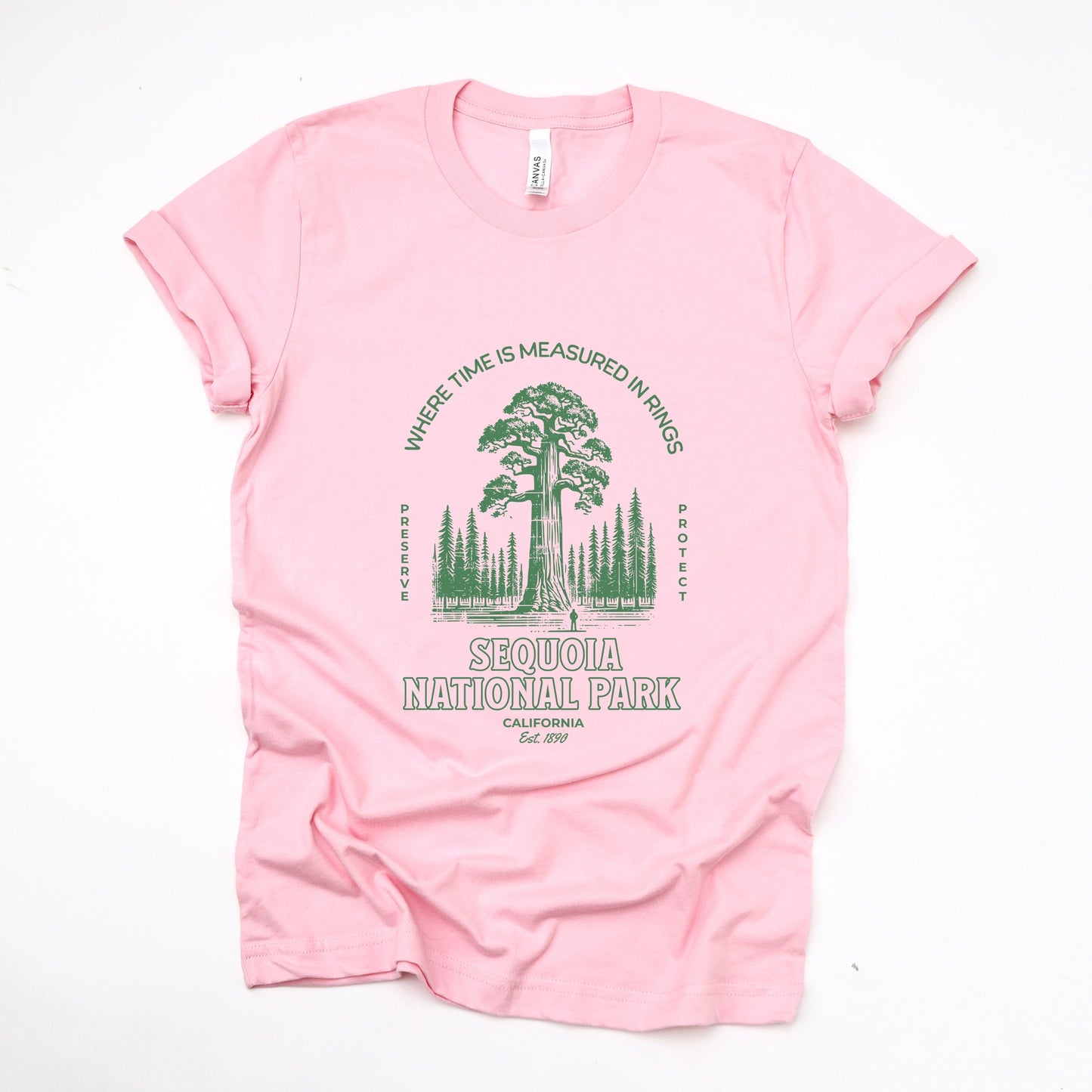 Sequoia National Park EST. 1890 - Womens Short Sleeve Graphic T-Shirt