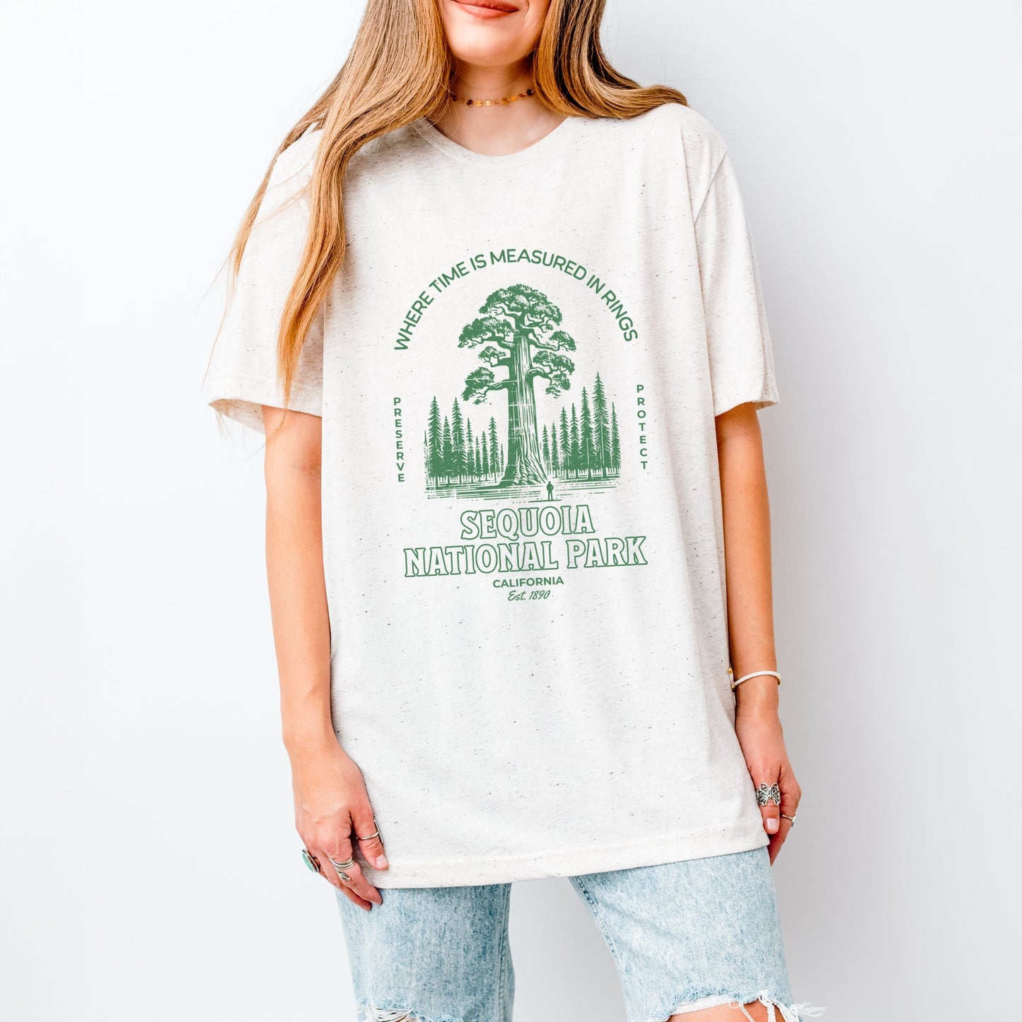 Sequoia National Park EST. 1890 - Womens Short Sleeve Graphic T-Shirt