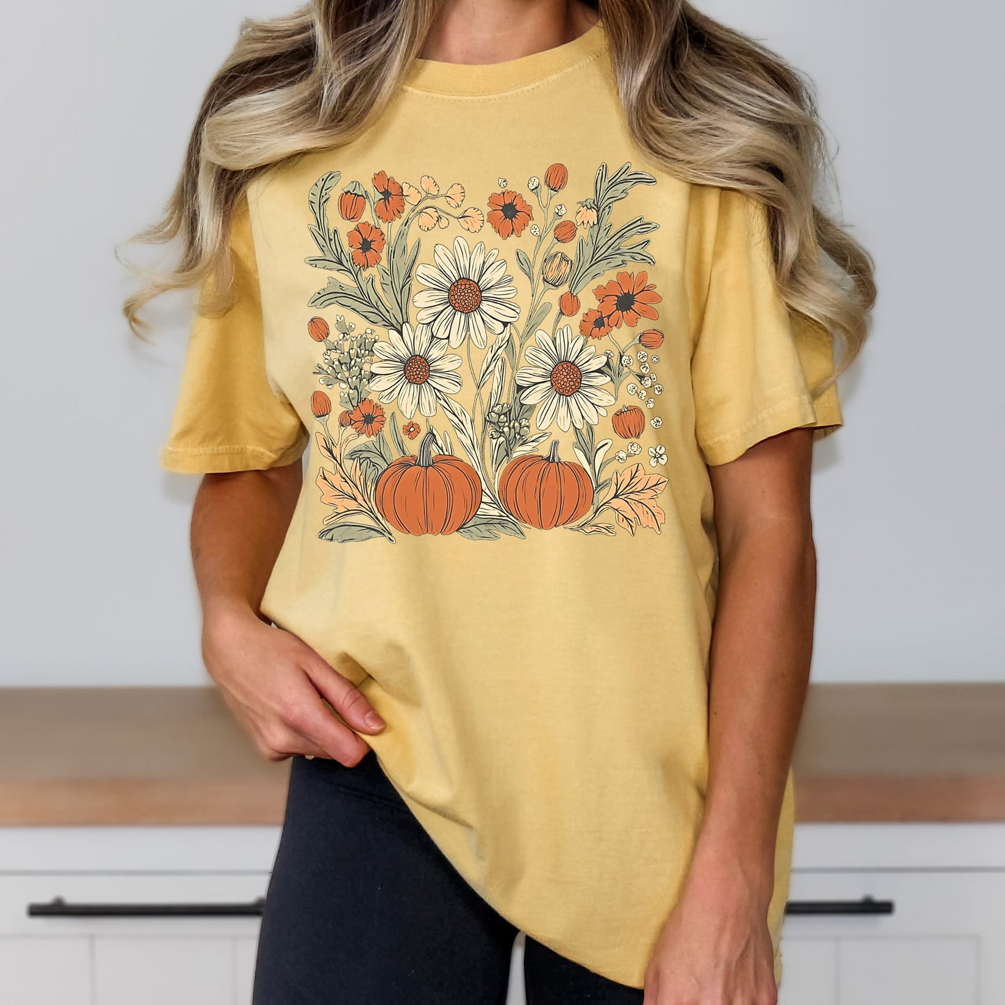 Fall Flowers | Garment Dyed Tee