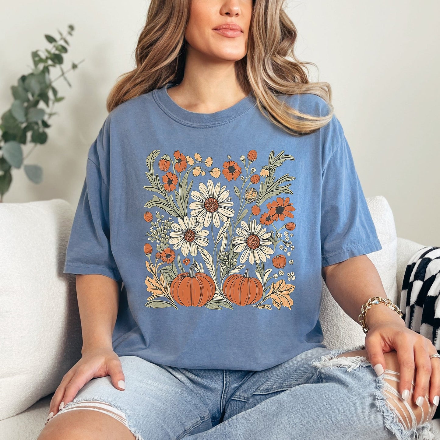 Fall Flowers | Garment Dyed Tee