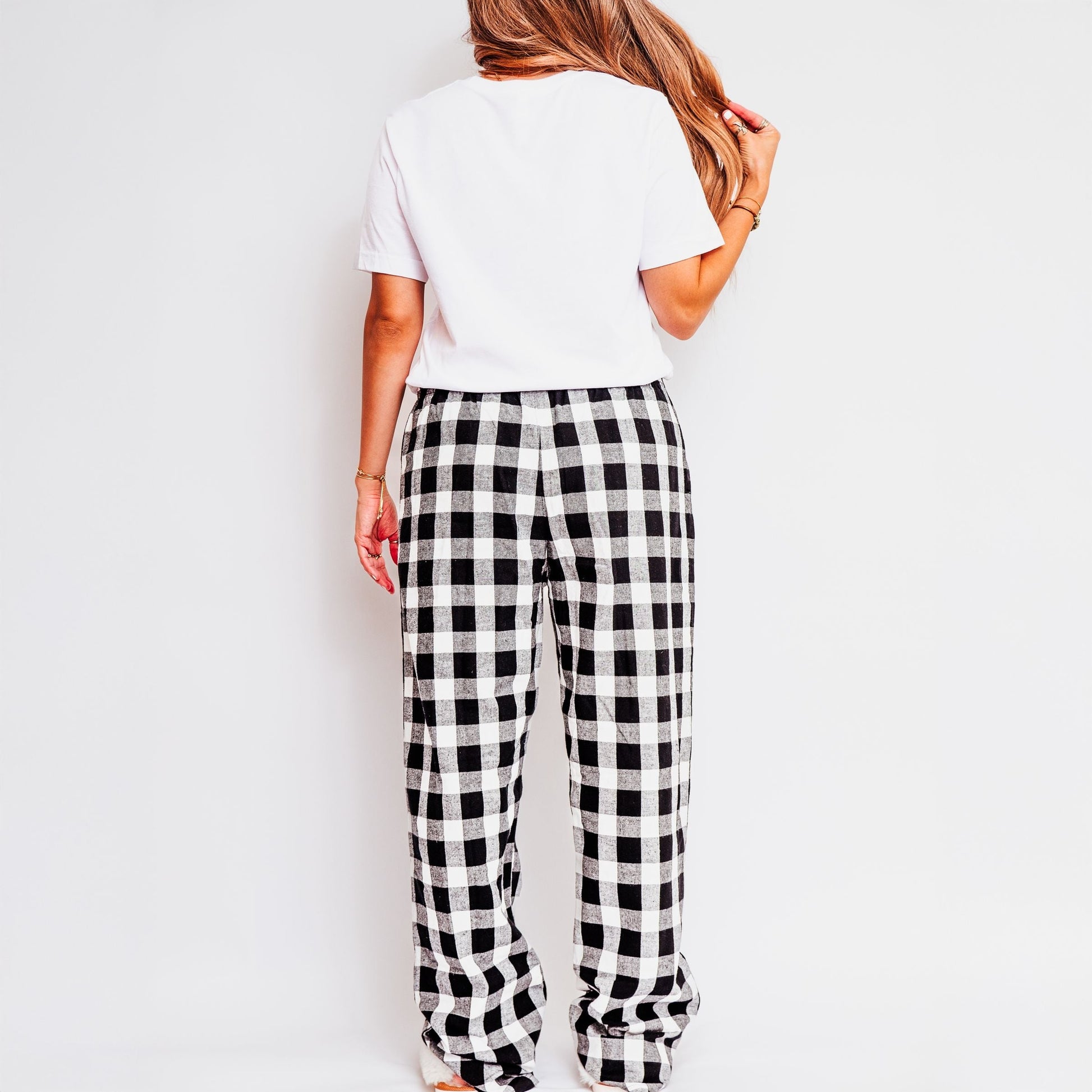 9012B_F-CPPSET White/Black and White Plaid
