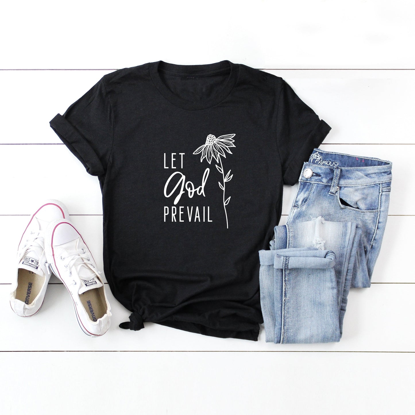 Let God Prevail Floral | Short Sleeve Crew Neck