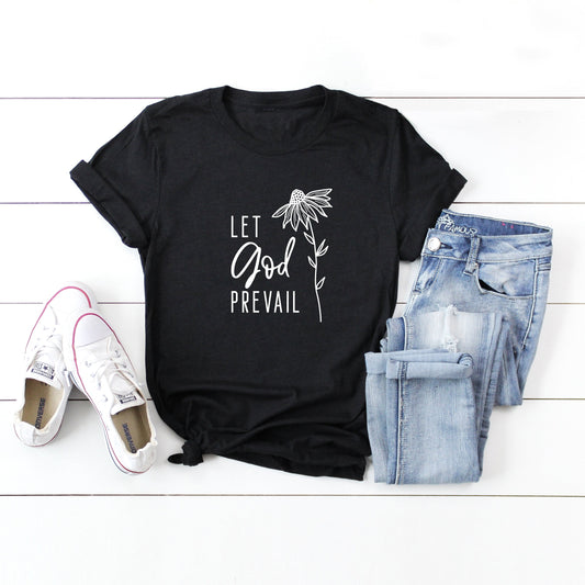 Let God Prevail Floral | Short Sleeve Crew Neck