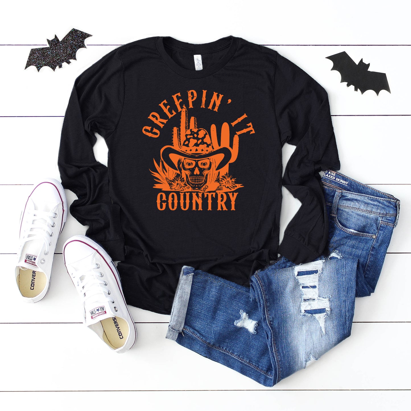 Creepin' It Country | Long Sleeve Crew Neck