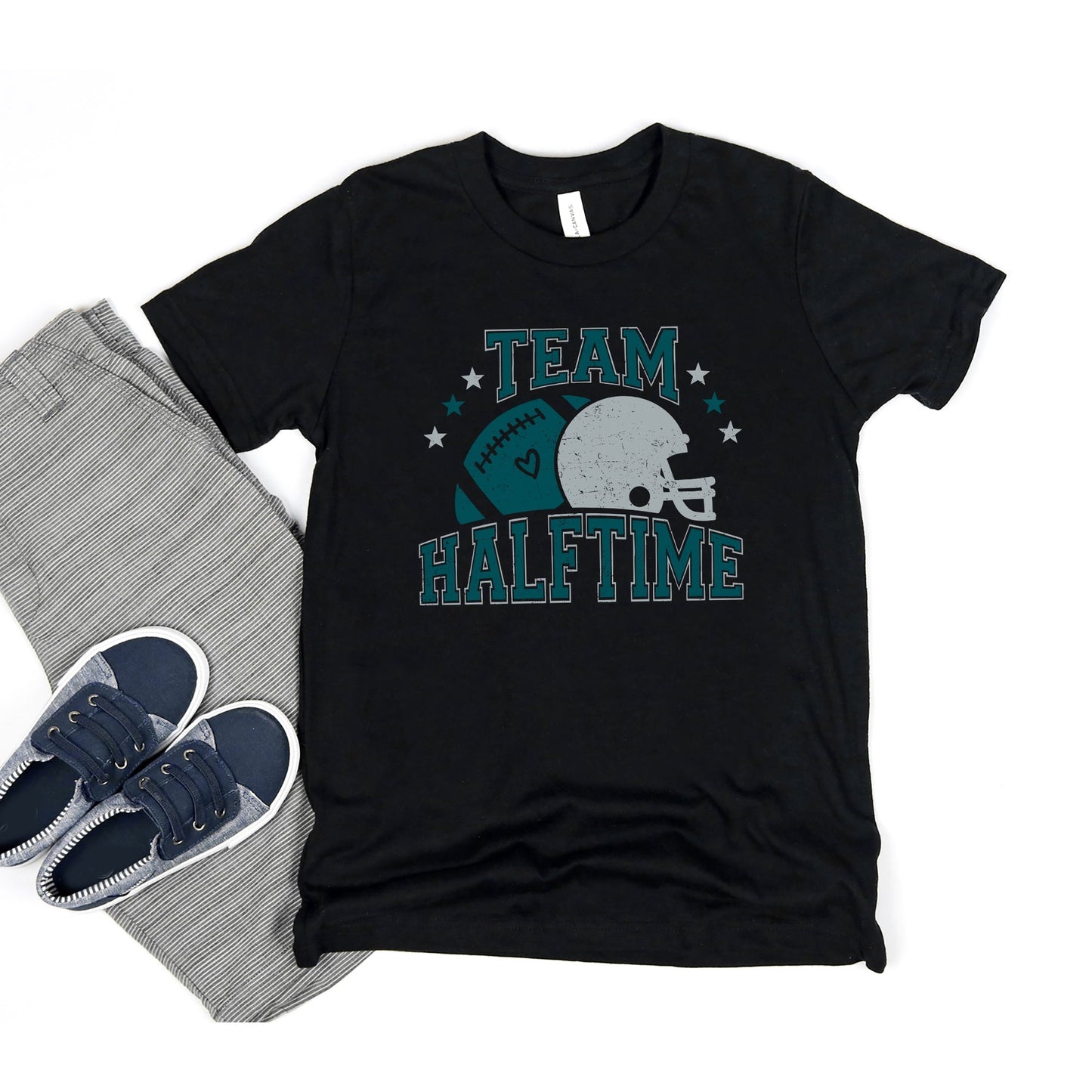 Team Halftime Distressed - Green | Youth Graphic Short Sleeve Tee
