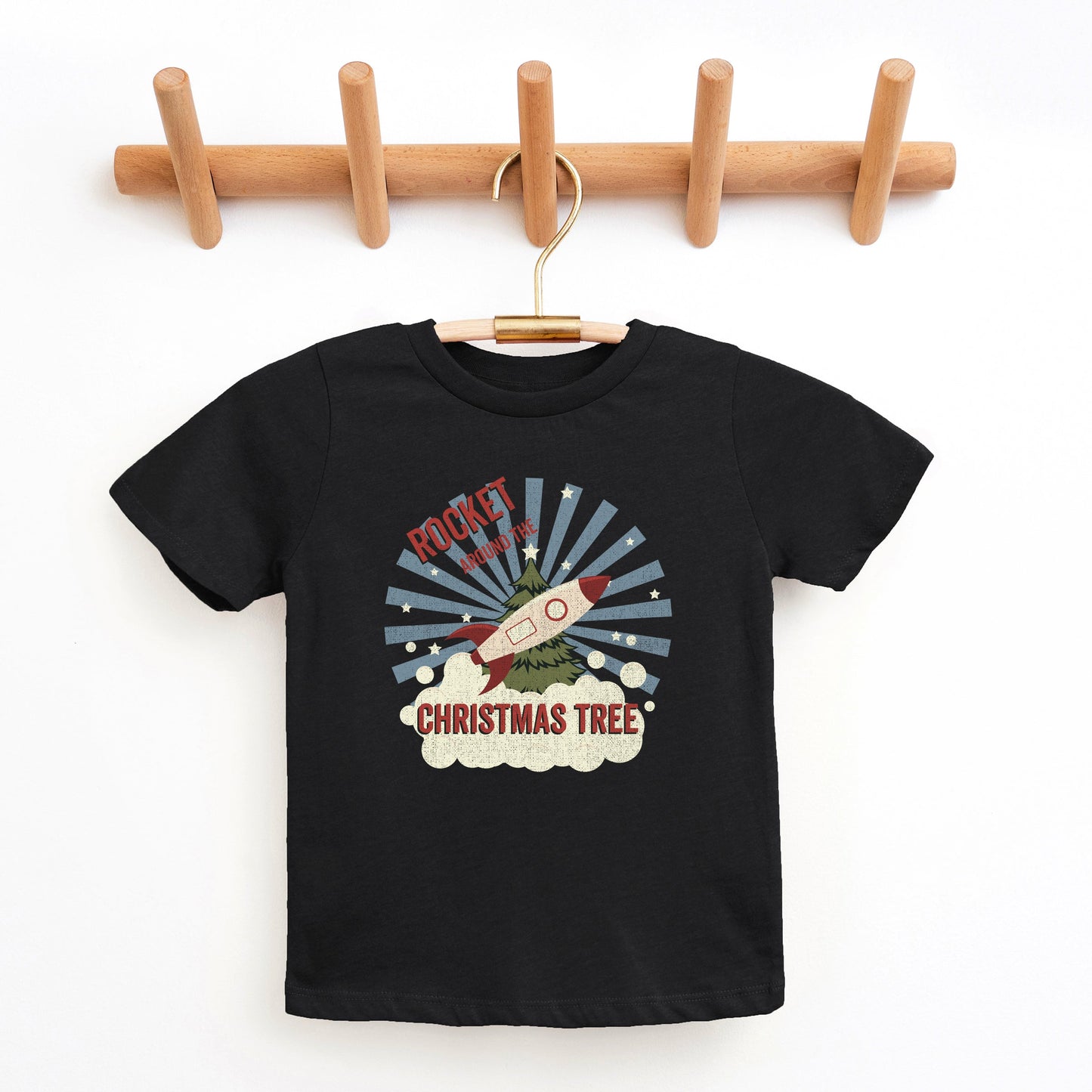 Rocket Around The Christmas Tree | Youth Graphic Short Sleeve Tee