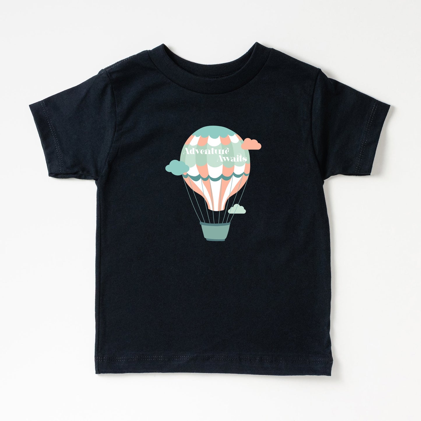 Adventure Awaits Clouds | Toddler Short Sleeve Crew Neck