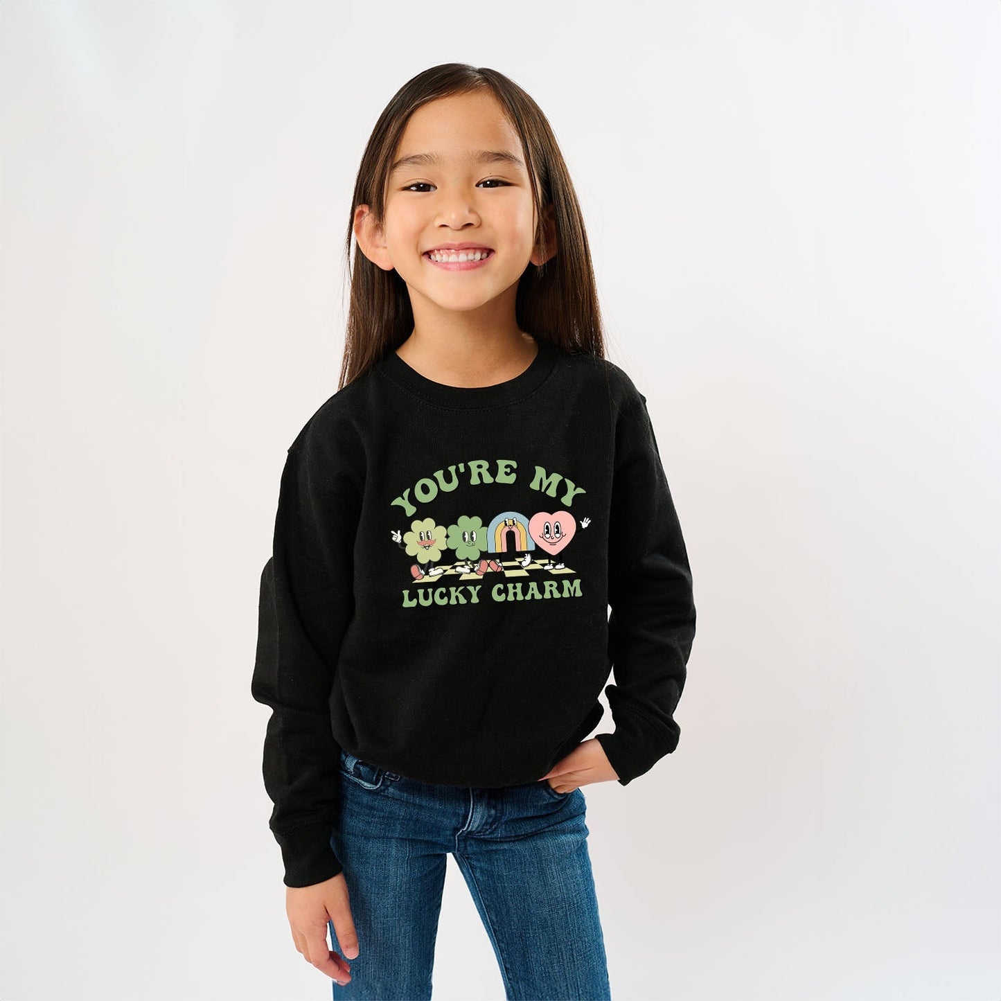 You're My Lucky Charm Clovers | Youth Ultra-Soft Graphic Sweatshirt