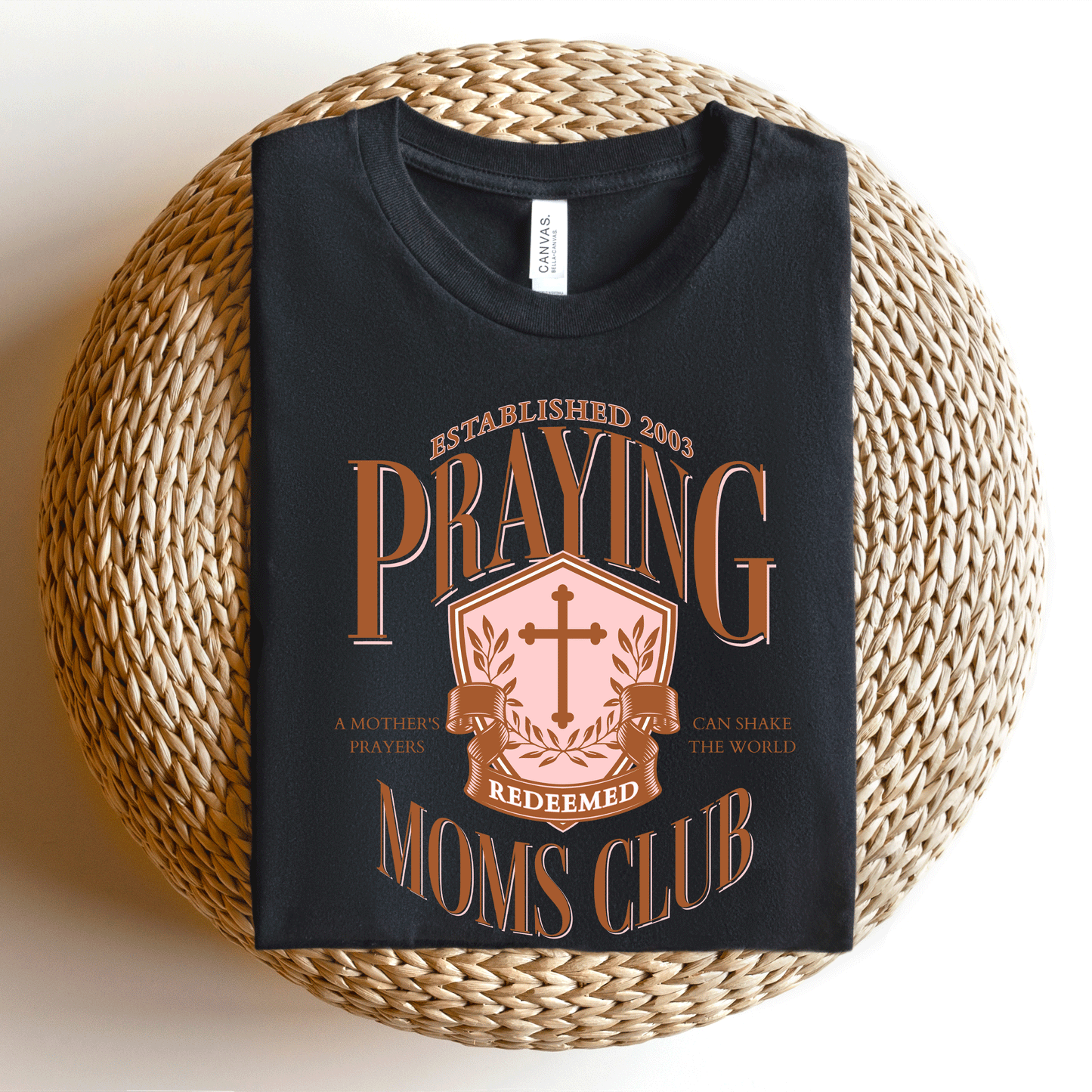 Praying Moms Club Cross | Short Sleeve Crew Neck