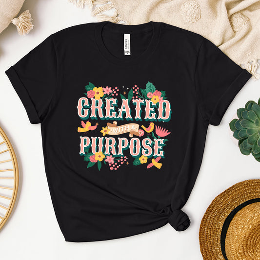 Created With A Purpose Birds | Short Sleeve Crew Neck