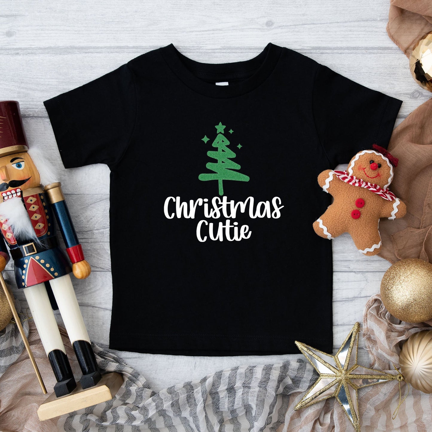 Christmas Tree Cutie Glitter | Youth Graphic Short Sleeve Tee