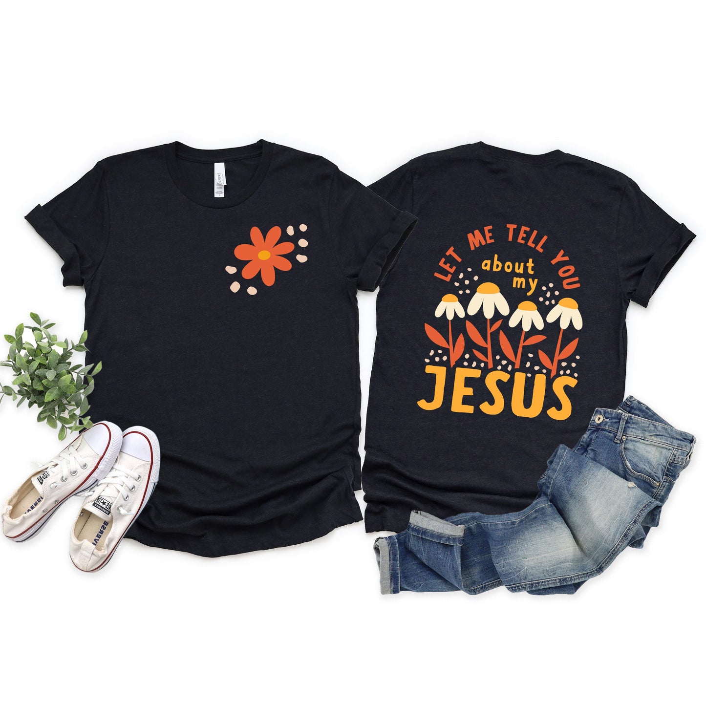 Let Me Tell You Flower | Short Sleeve Crew Neck | Front and Back Ink