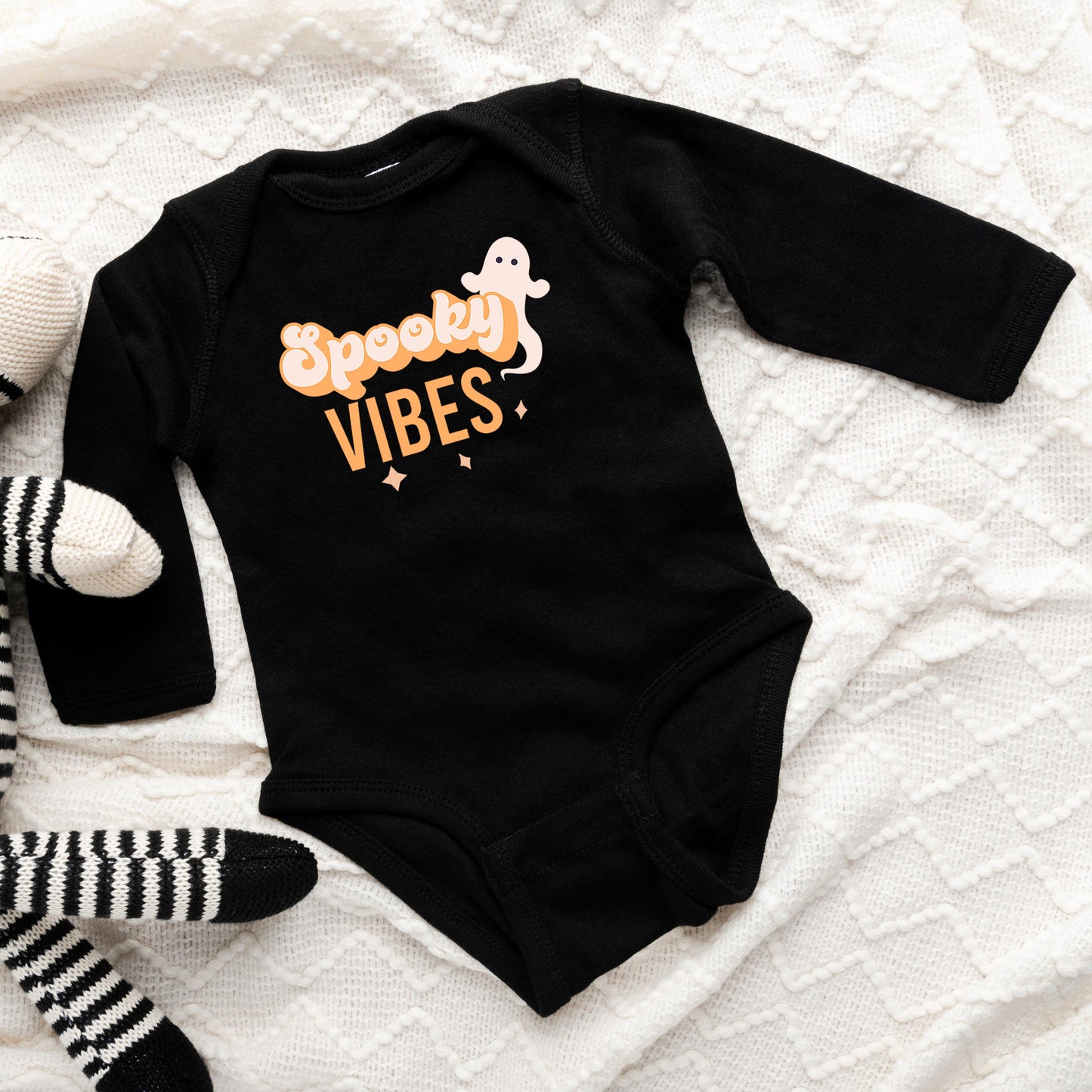 Spooky Vibes Colorful | Baby Long Sleeve Onesie