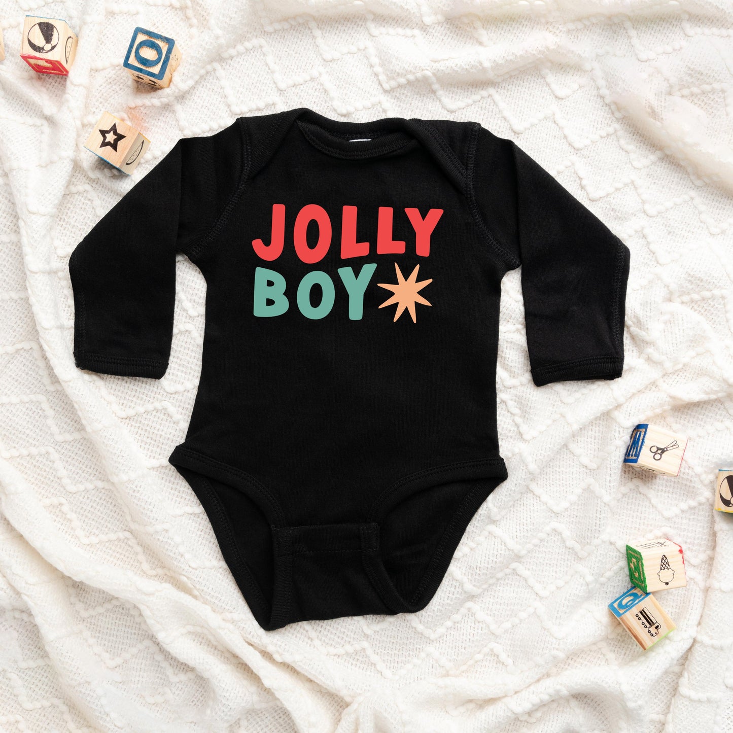 Jolly Boy Star | Baby Long Sleeve Onesie