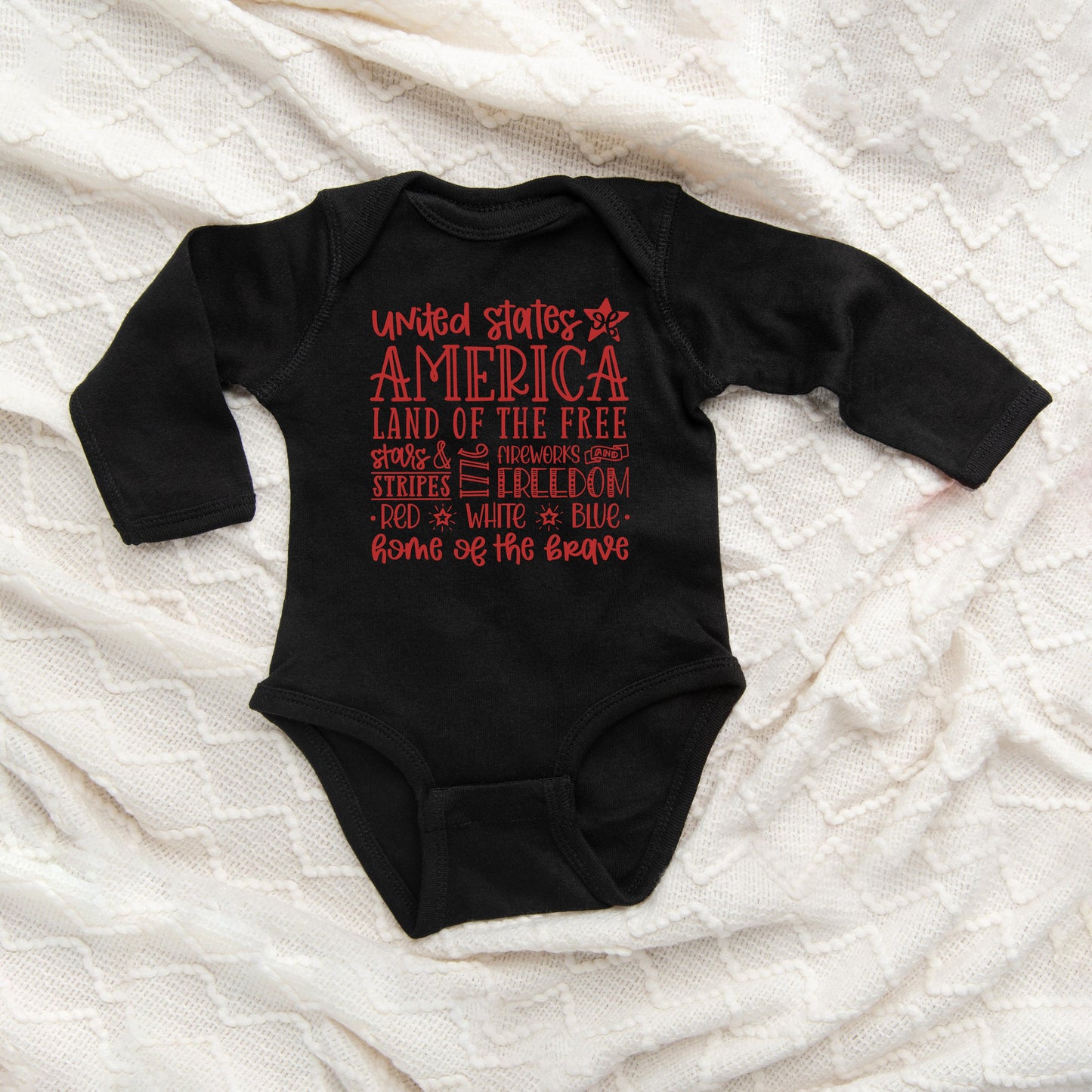 4th of July Subway | Baby Long Sleeve Onesie