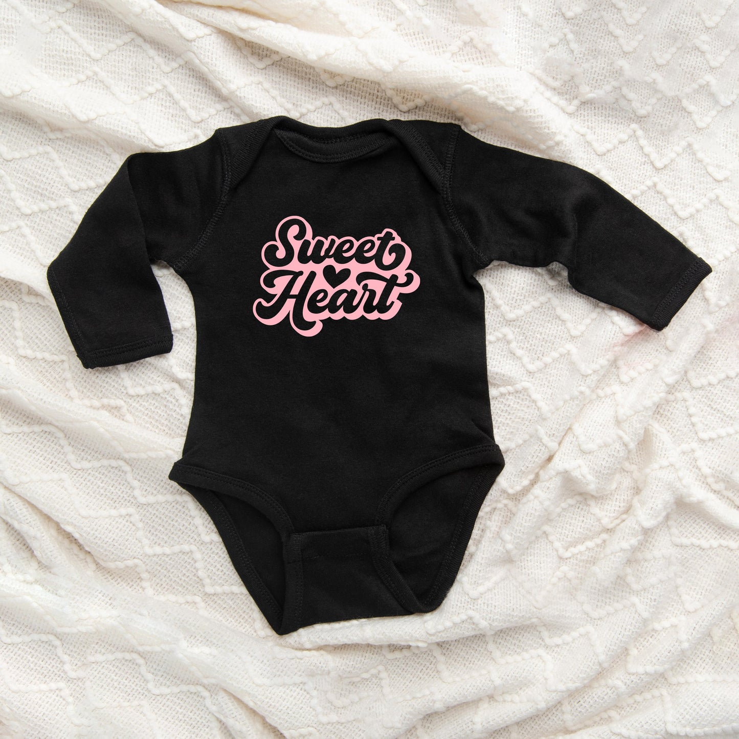 Sweet Heart With Heart | Baby Long Sleeve Onesie