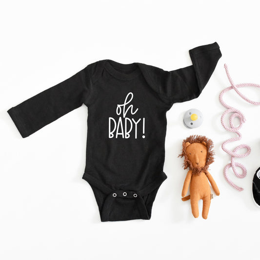 Oh Baby Script | Baby Long Sleeve Onesie