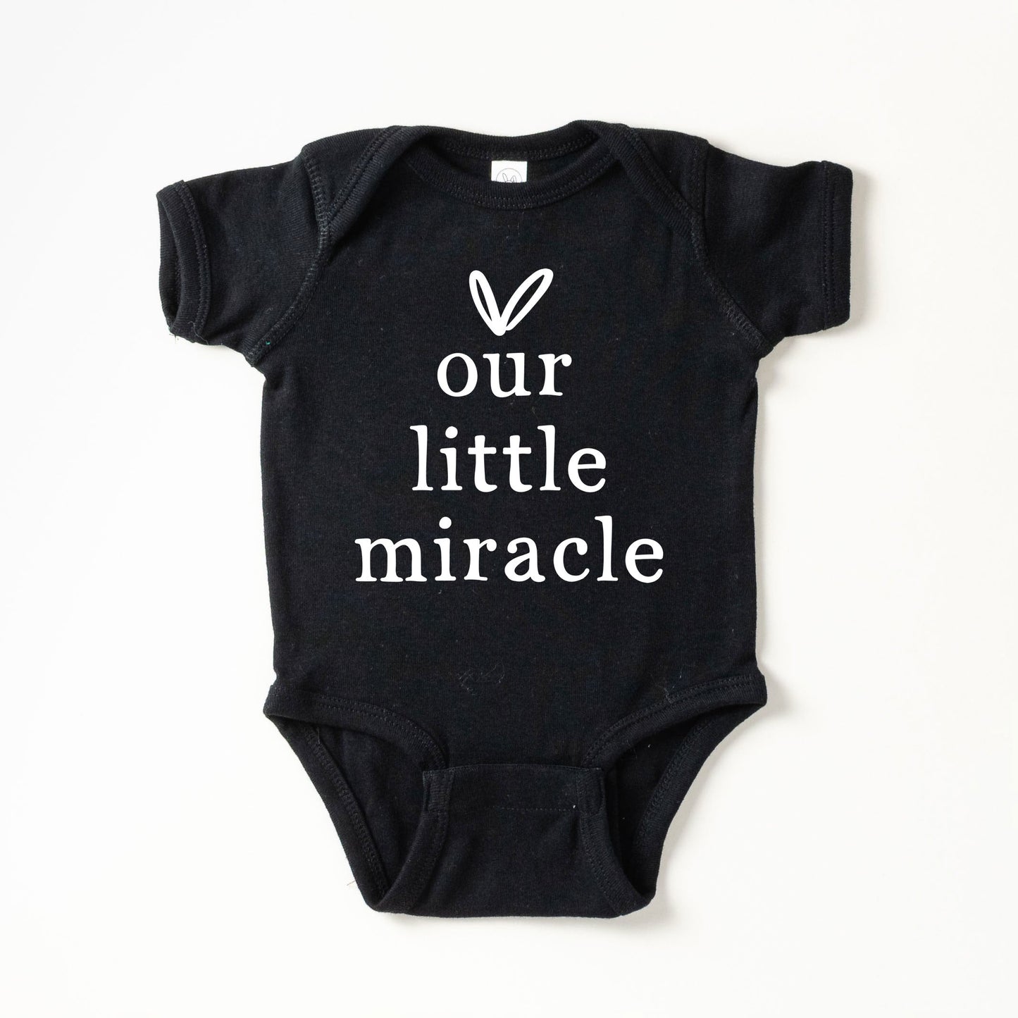 Our Little Miracle Heart | Baby Graphic Short Sleeve Onesie