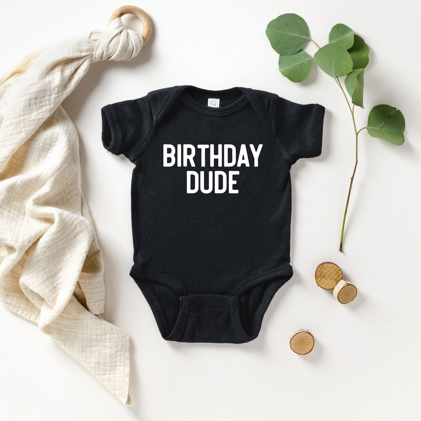 Birthday Dude Bold | Baby Graphic Short Sleeve Onesie