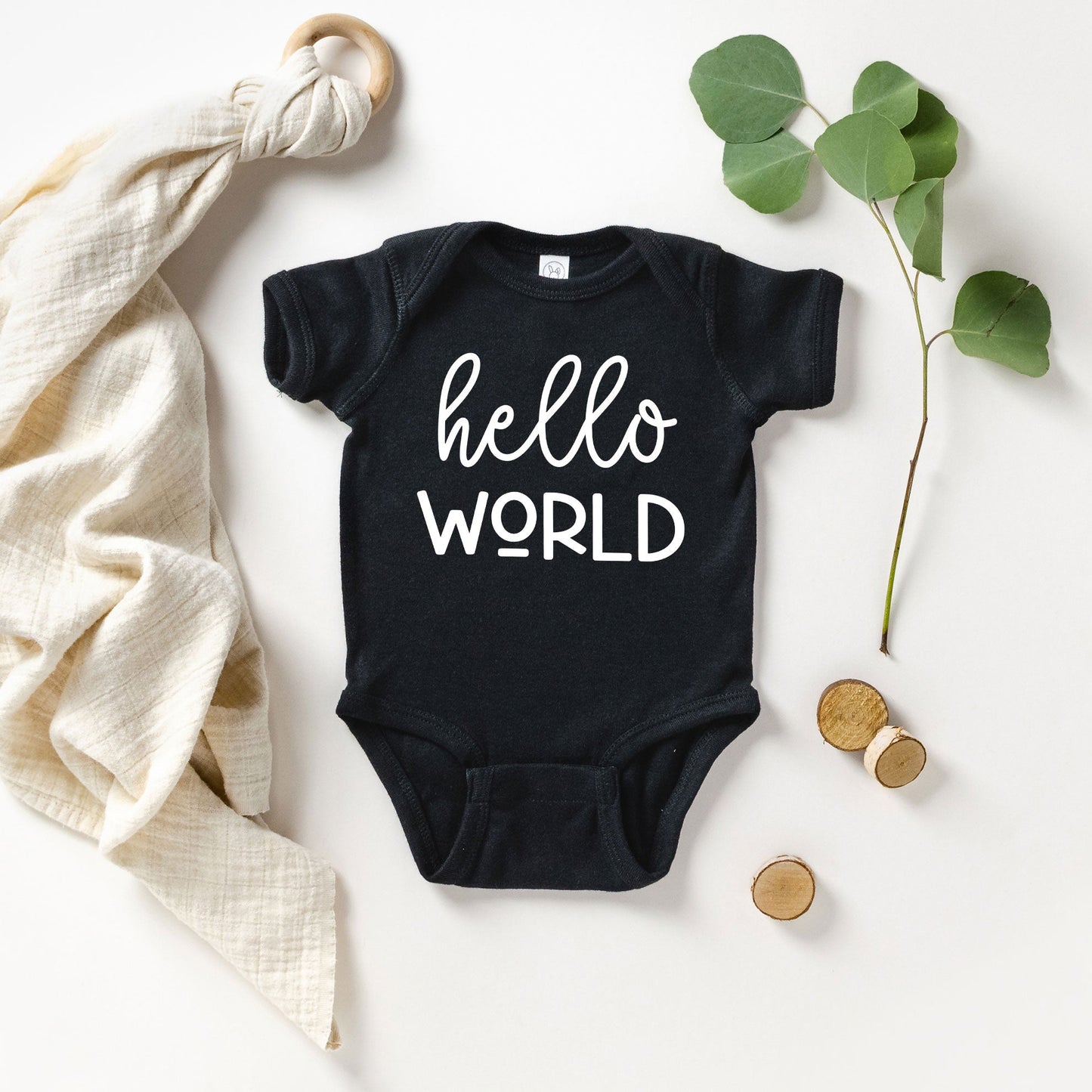 Hello World | Baby Graphic Short Sleeve Onesie