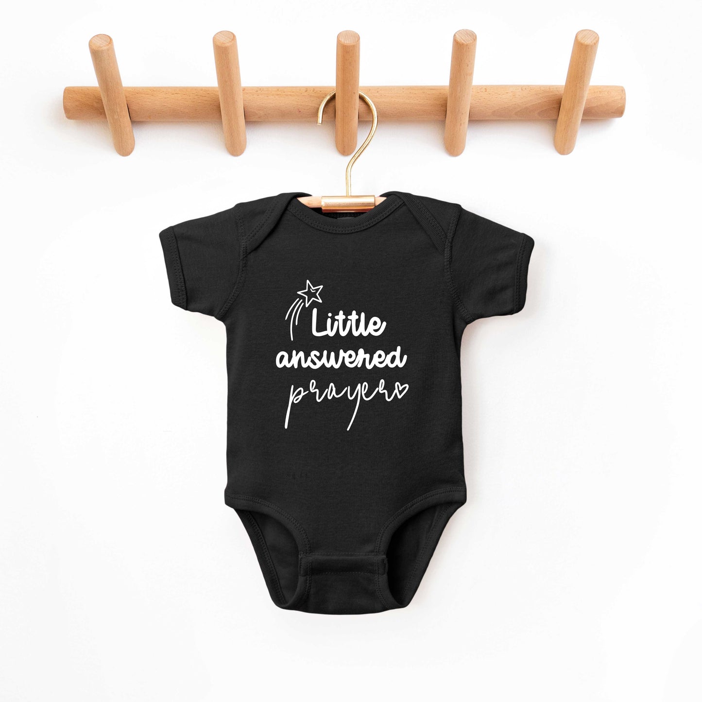Little Answered Prayer Star | Baby Graphic Short Sleeve Onesie