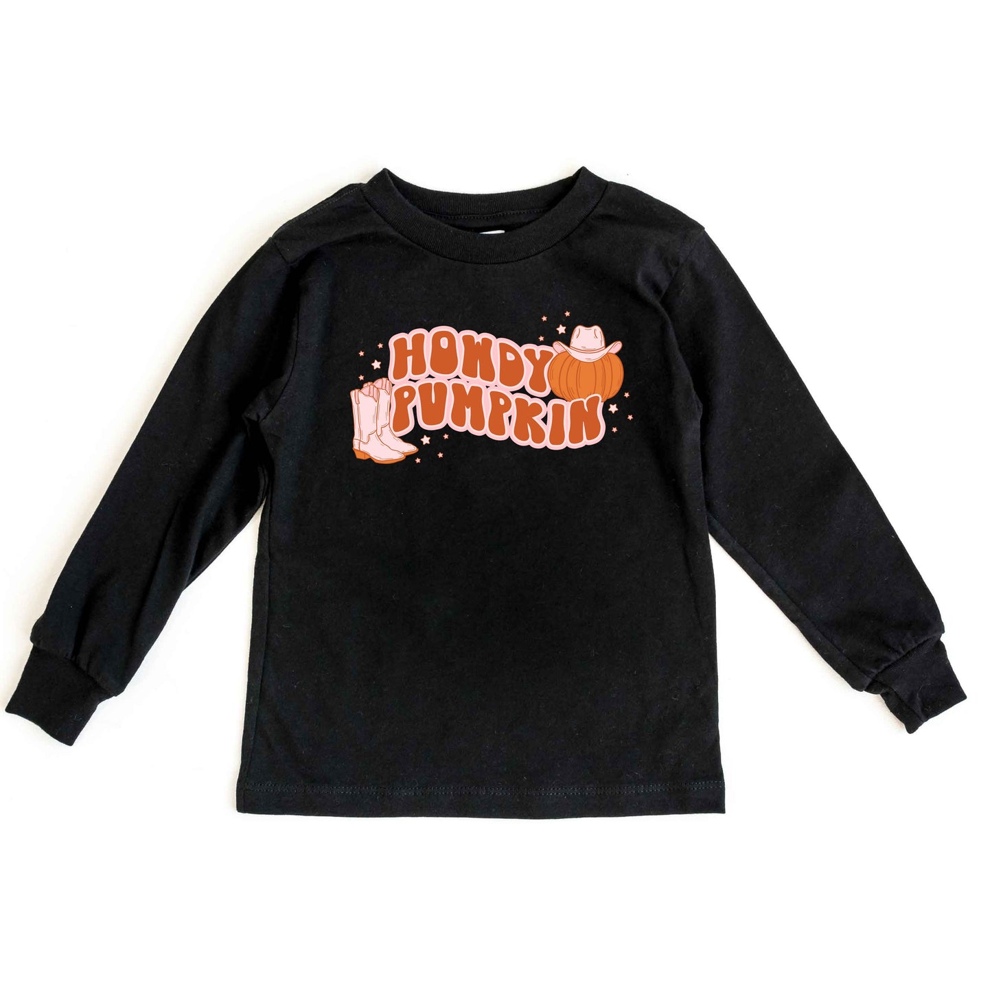 Howdy Pumpkin Boots | Toddler Long Sleeve Tee