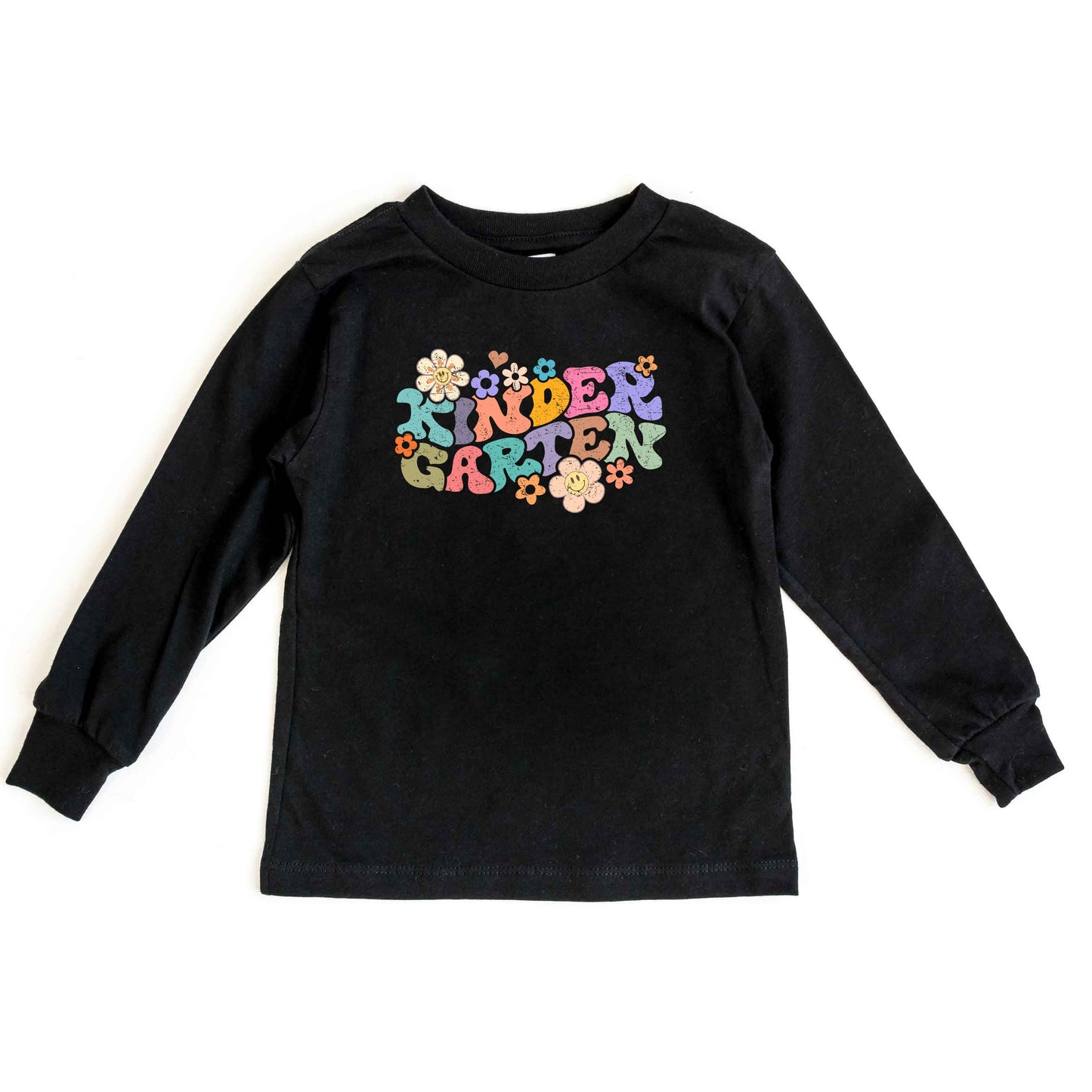 Kindergarten Flowers | Toddler Graphic Long Sleeve Tee