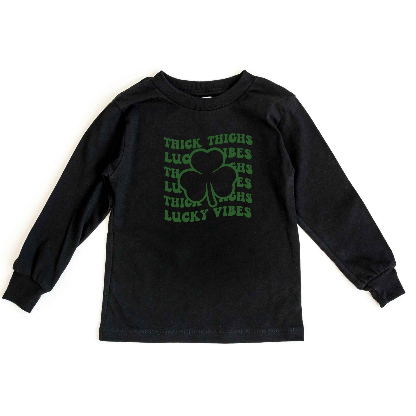 Thick Thighs Lucky Vibes | Youth Long Sleeve Tee