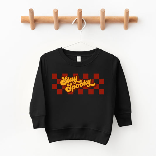 Stay Spooky Retro Checkered | Toddler Sweatshirt