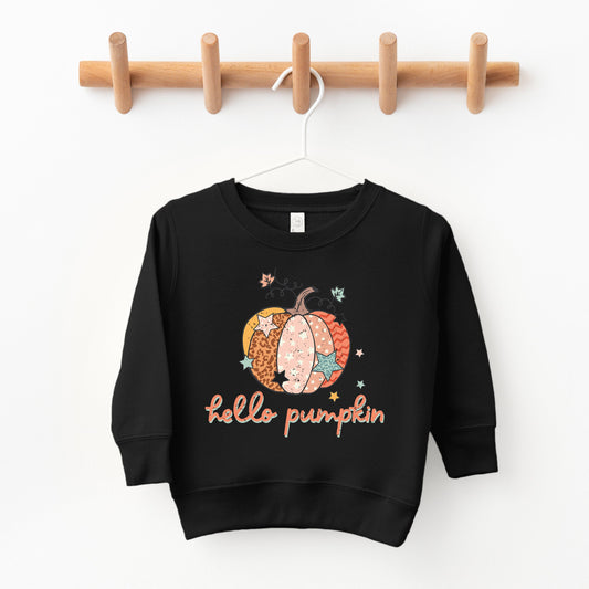 Hello Pumpkin Colorful Stars | Toddler Sweatshirt