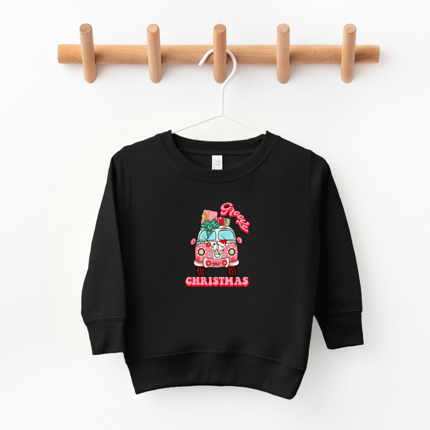 Retro Van Groovy Christmas | Toddler Sweatshirt