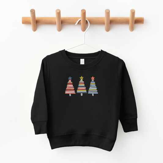 Colorful Christmas Trees | Toddler Sweatshirt