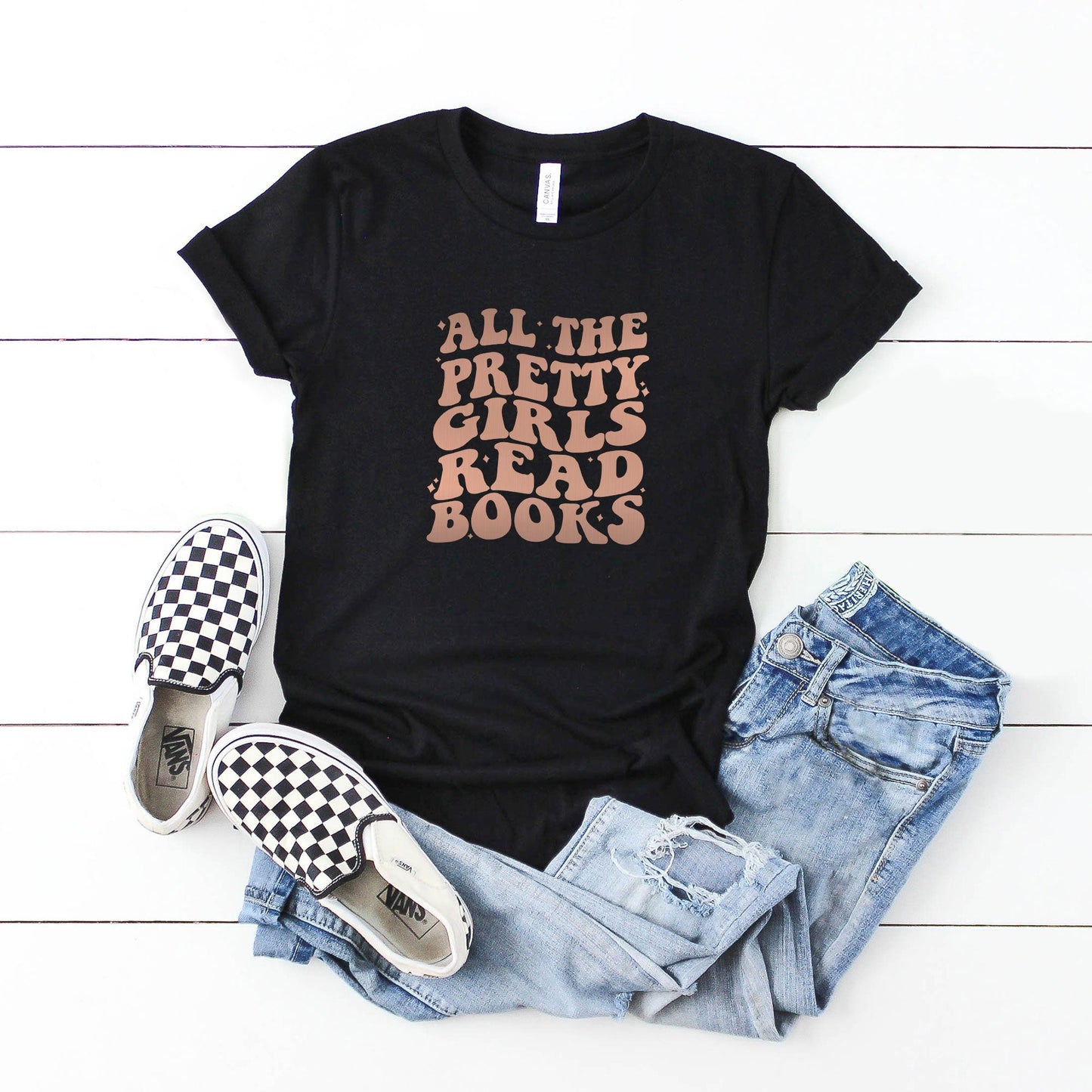 Pretty Girls Read Books | Youth Short Sleeve Crew Neck