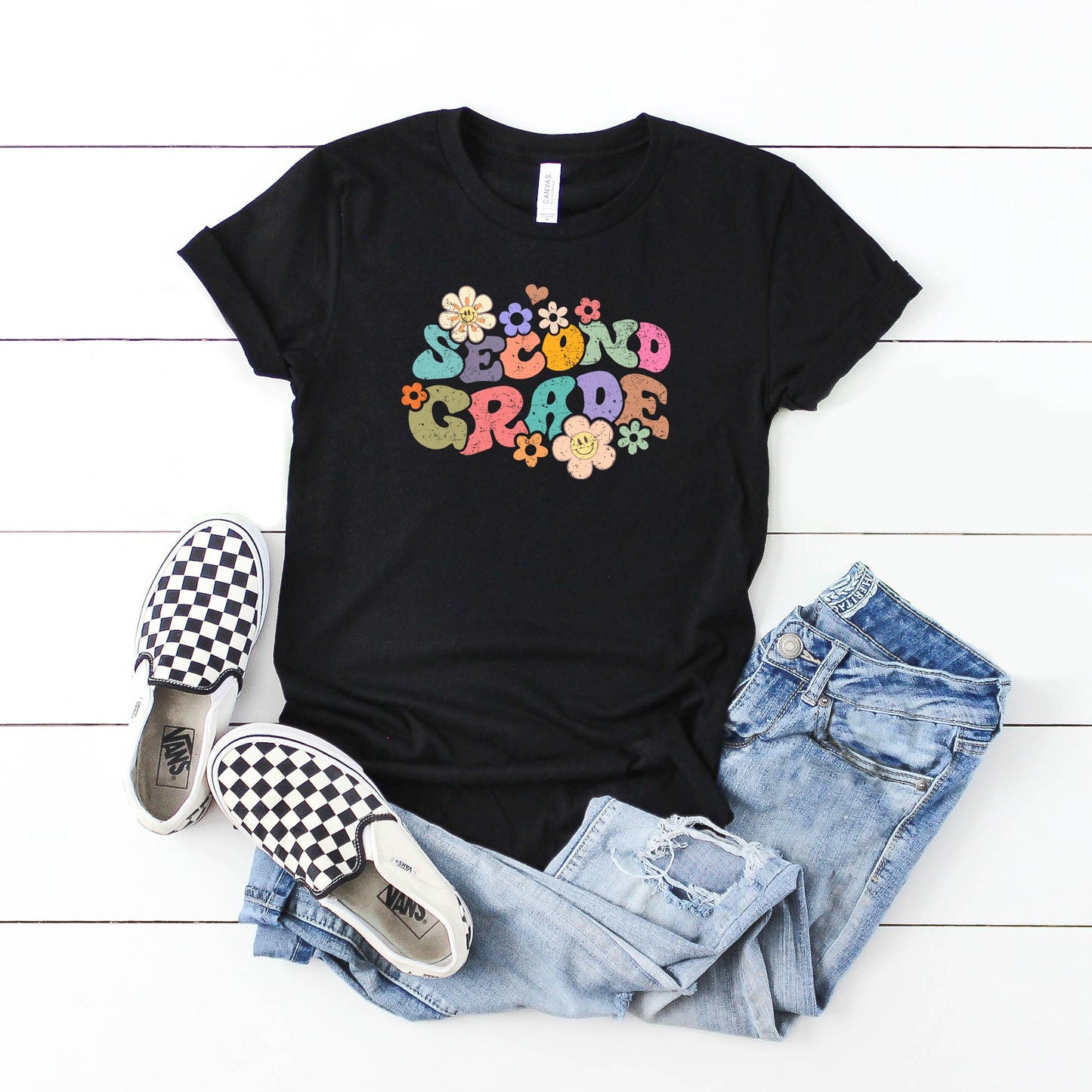 Second Grade Flowers | Youth Graphic Short Sleeve Tee