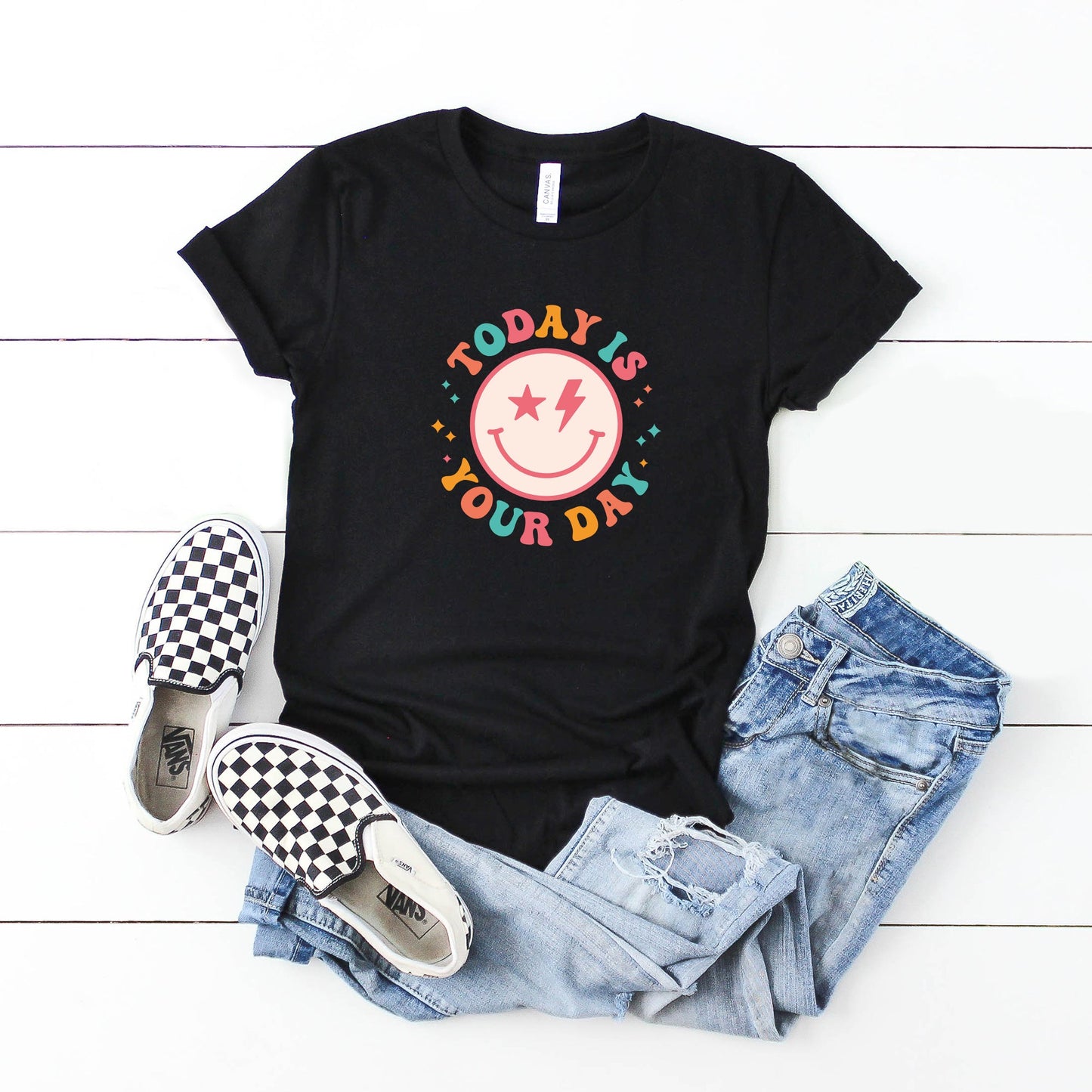 Today Is Your Day Bold Smile | Youth Short Sleeve Crew Neck