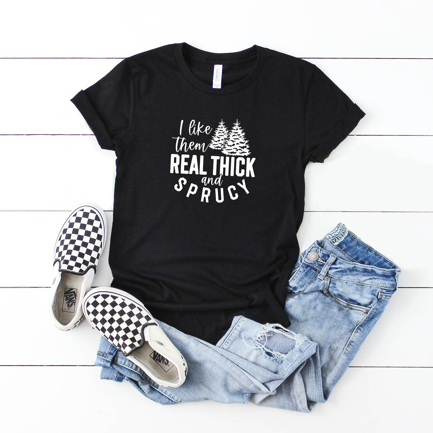 Real Thick And Sprucy | Youth Short Sleeve Crew Neck