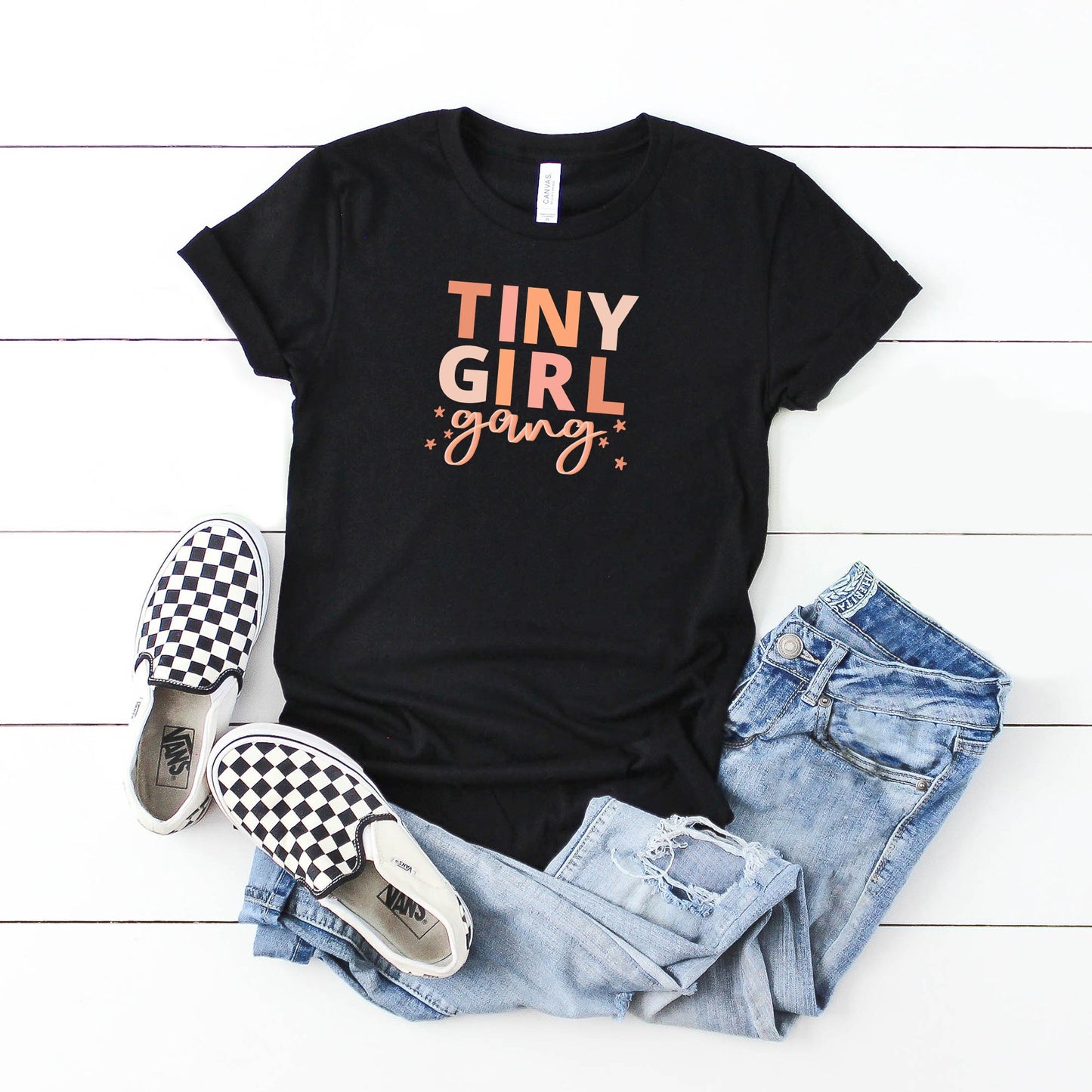 Tiny Girl Gang Colorful | Youth Short Sleeve Crew Neck