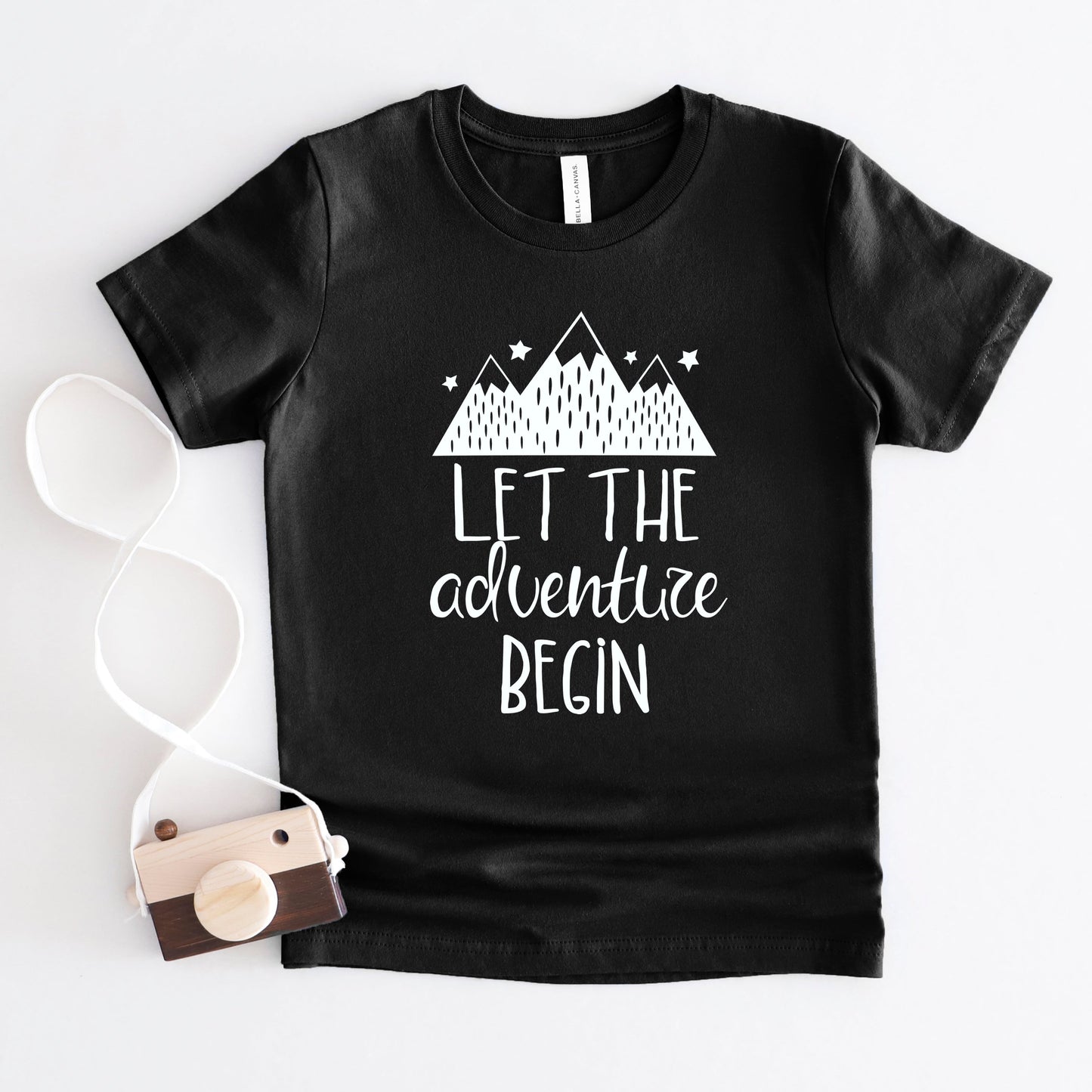 Let The Adventure Begin Mountains | Youth Short Sleeve Crew Neck